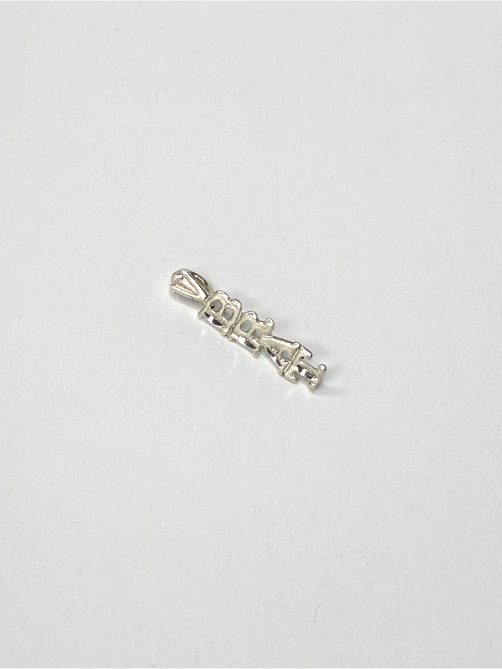 Sterling Silver BRAT Spell Out Vertical Charm
